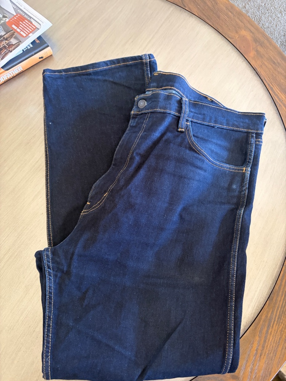 Men’s Levi Workwear Fit Dark Denim Blue Jeans Sz 40 x 30